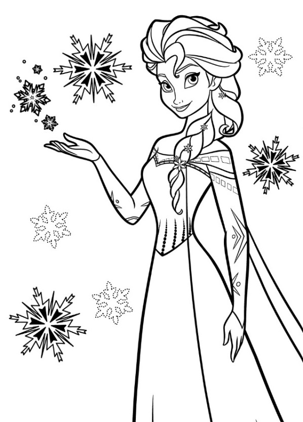 Plansa de colorat cu Frozen 14 6